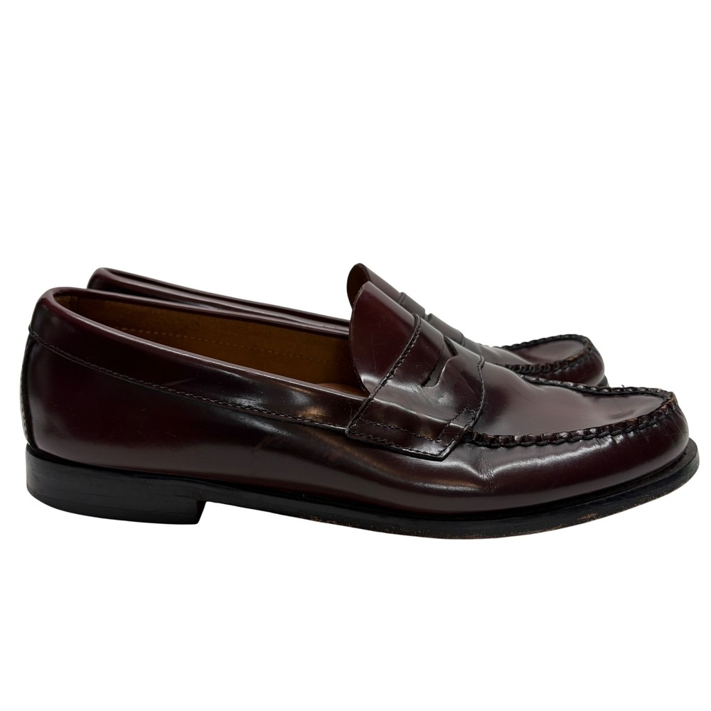 G.H. Bass Penny Loafer Mens 10 D Burgundy Leather Slip On Dress Shoes Preppy